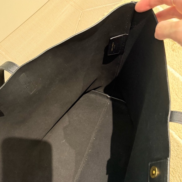 Authentic YSL east west shopping bag tote in smooth black leather - Picture 13 of 14